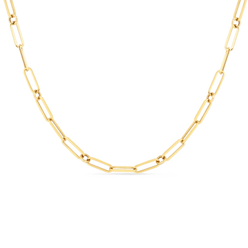Roberto Coin 18K Yellow Gold Designer Paperclip Chain