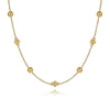 Gabriel & Co. 14K Yellow Gold Bead Station Necklace