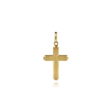 Gabriel & Co. 14K Yellow Gold Squared Cross Pendant