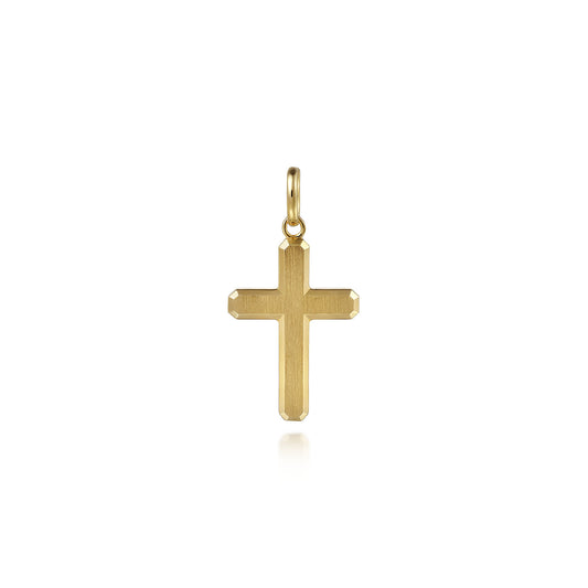 Gabriel & Co. 14K Yellow Gold Squared Cross Pendant
