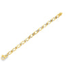 18K Two-Tone Curb Chain Link Mens Bracelet