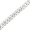 14K White Gold Curb Link Mens Bracelet