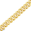 18K Yellow Gold Rounded Curb Link Mens Bracelet