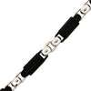 Luigi Tavanti Alternating 14K White Gold and Black Link Bracelet