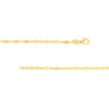 14K Yellow Gold Mirror Diamond-Shaped Link Chain Bracelet
