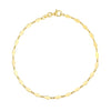 14K Yellow Gold Mirror Diamond-Shaped Link Chain Bracelet