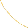 14K Yellow Gold Bar Station Cable Chain Bracelet
