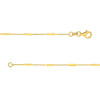 14K Yellow Gold Bar Station Cable Chain Bracelet