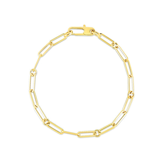 Roberto Coin 18K Yellow Gold Designer Paperlink Bracelet