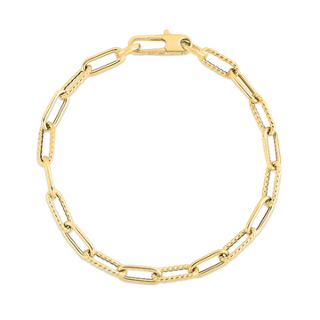 Roberto Coin 18K Yellow Gold Paperclip Link Chain Bracelet