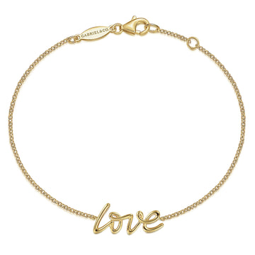Gabriel & Co. 14K Yellow Gold "Love" Bracelet