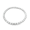 Luigi Tavanti 18K White Gold Bead & Rings Stretch Bracelet
