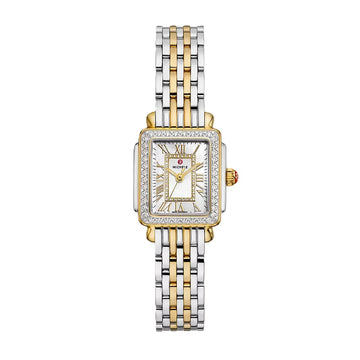 Michele Deco Madison Mini Diamond Two-Tone 18K Gold-Plated Watch