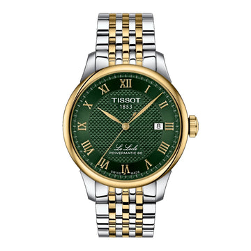 Tissot Le Locle Two-Tone 39.3mm with Green Dial and Roman Numerals