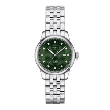 Tissot Stainless Steel Le Locle Ladies 29mm with Green Dial and Diamonds