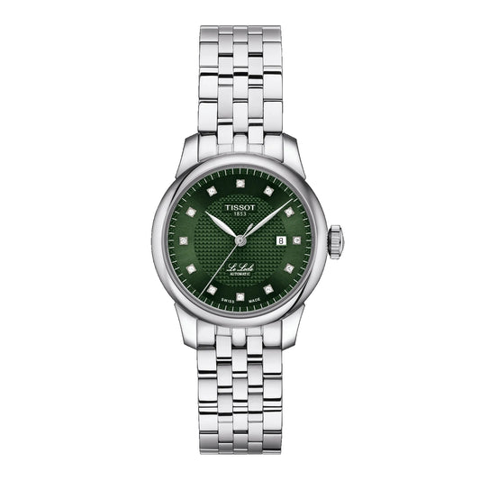 Tissot Stainless Steel Le Locle Ladies 29mm with Green Dial and Diamonds