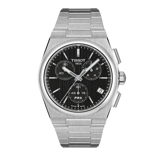 Tissot PRX Stainless Steel Watch with 41mm Black Dial