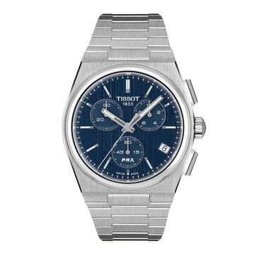 Tissot PRX Stainless Steel Watch with 41mm Dark Blue Dial