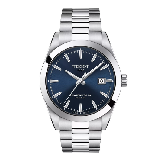 Tissot Stainless Steel Gentleman Powermatic 80 with 40mm Dark Blue Dial