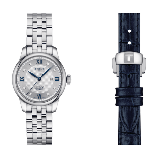 Tissot Le Locle Automatic Lady 20th Anniversary Watch with 29mm Silver Dial and Diamond
