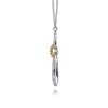 Gabriel & Co. Sterling Silver and 14K Bujukan Teardrop Necklace