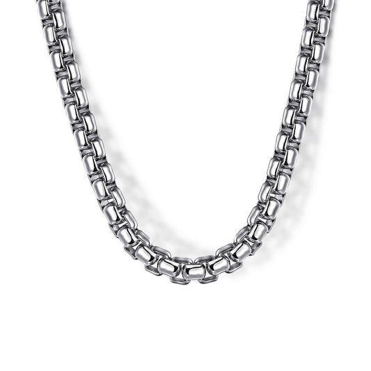 Gabriel & Co.Sterling Silver 20" Solid Men's Box Chain