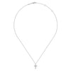 Gabriel & Co. Sterling Silver Bujukan Diamond Cross Pendant