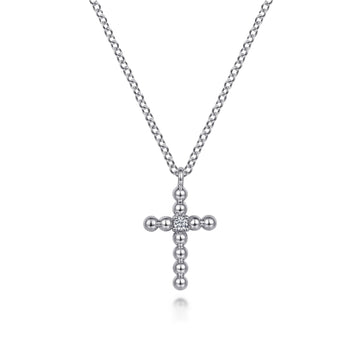 Gabriel & Co. Sterling Silver Bujukan Diamond Cross Pendant