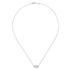 Gabriel & Co. Sterling Silver White Sapphire Infinity Symbol Necklace
