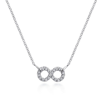 Gabriel & Co. Sterling Silver White Sapphire Infinity Symbol Necklace