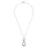 Gabriel & Co. Sterling Silver and 14K Bujukan Teardrop Necklace