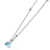 Lagos Two-Tone Swiss Blue Topaz Oval Pendant Necklace