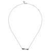Gabriel & Co. Sterling Silver White and Black Criss Cross Bar Necklace