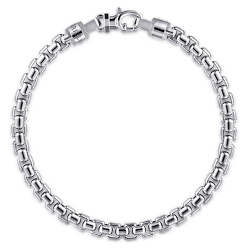 Gabriel & Co. Sterling Silver Round Box Chain Bracelet