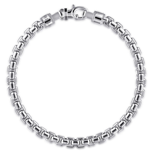 Gabriel & Co. Sterling Silver Round Box Chain Bracelet