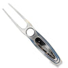 William Henry "Eagle" Titanium Golf Divot with Fossil Woolly Mammoth Tusk