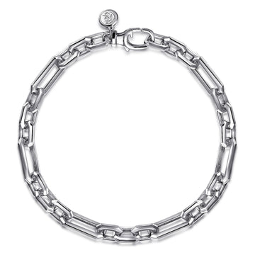 Gabriel & Co. Sterling Silver Figaro Chain Bracelet