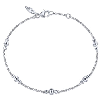 Gabriel & Co. Sterling Silver Beaded Station Chain Bracelet