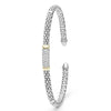 Lagos Two-Tone Medium Diamond Station Mini Versa Torque Bracelet 3mm