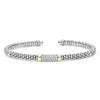 Lagos Two-Tone Medium Diamond Station Mini Versa Torque Bracelet 3mm