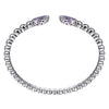Gabriel & Co. Sterling Silver Bujukan and Amethyst Split Bangle