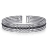 Gabriel & Co. Sterling Silver Black Spinel Bujukan Cuff