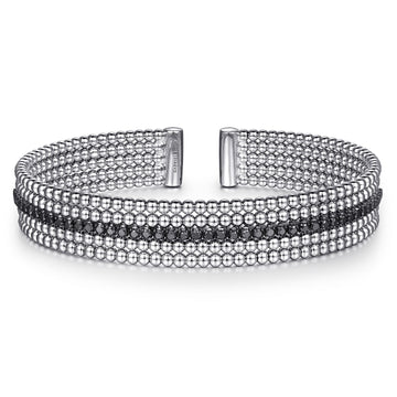 Gabriel & Co. Sterling Silver Black Spinel Bujukan Cuff