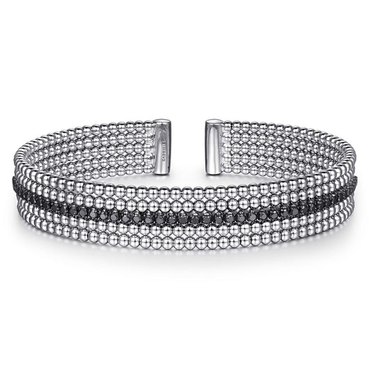 Gabriel & Co. Sterling Silver Black Spinel Bujukan Cuff