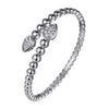 Gabriel & Co. Sterling Silver Bujukan White Sapphire Bypass Bangle