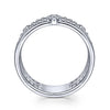 Gabriel & Co. Sterling Silver Bujukan Bezel Set Diamond Stackable Ring