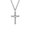 Gabriel & Co. Sterling Silver Twisted Rope X-Center Cross Pendant