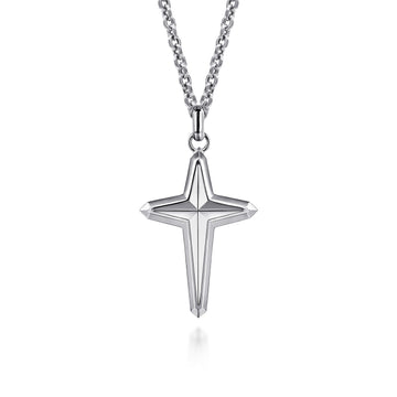 Gabriel & Co. Sterling Silver Geometric Cross Pendant