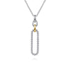 Gabriel & Co. Two-Tone Bujukan Interlocking Link Pendant Necklace