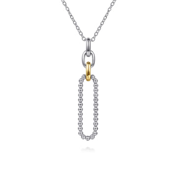 Gabriel & Co. Two-Tone Bujukan Interlocking Link Pendant Necklace